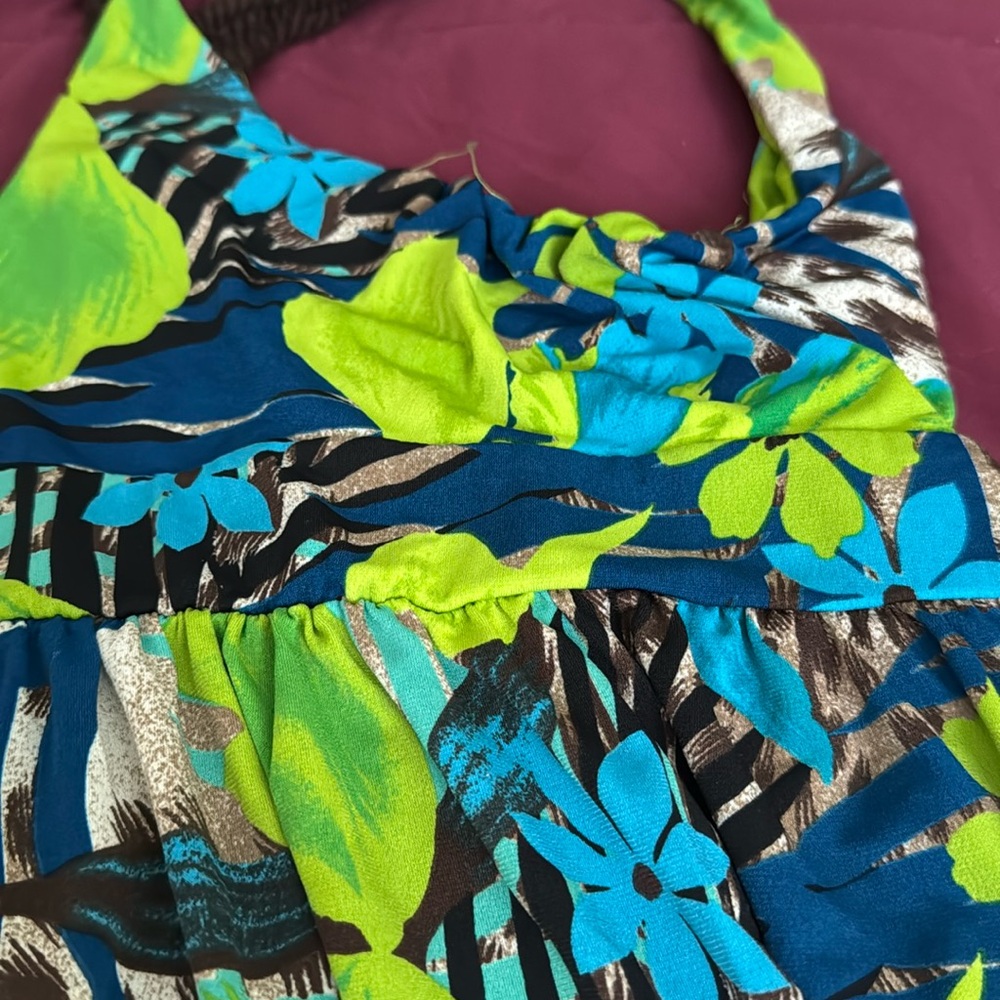 Long halter back dress